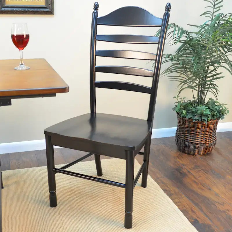 Solid Hardwood Ladder Back Dining Chair