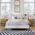 Full Upholstered Platform Bed Frame