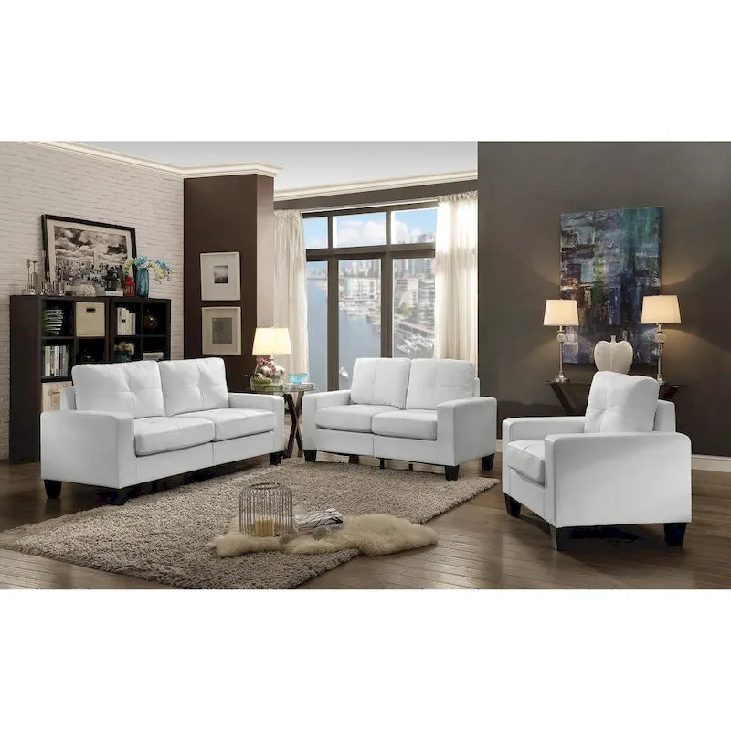 Faux Leather Sofa