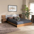 Modern Platform Storage Bed with Built-In Nightstands (Queen)