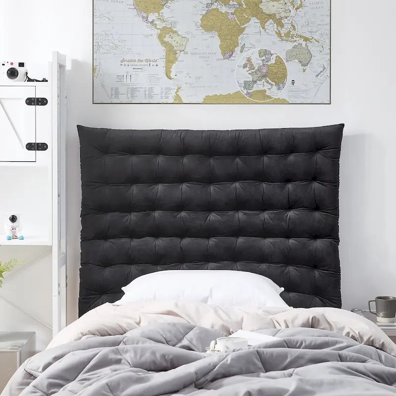 Cushion Tufted Pillow Headboard for Twin/Twin XL Bed – Velvet, Multi-Color