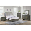 2-drawer Grey Nightstand